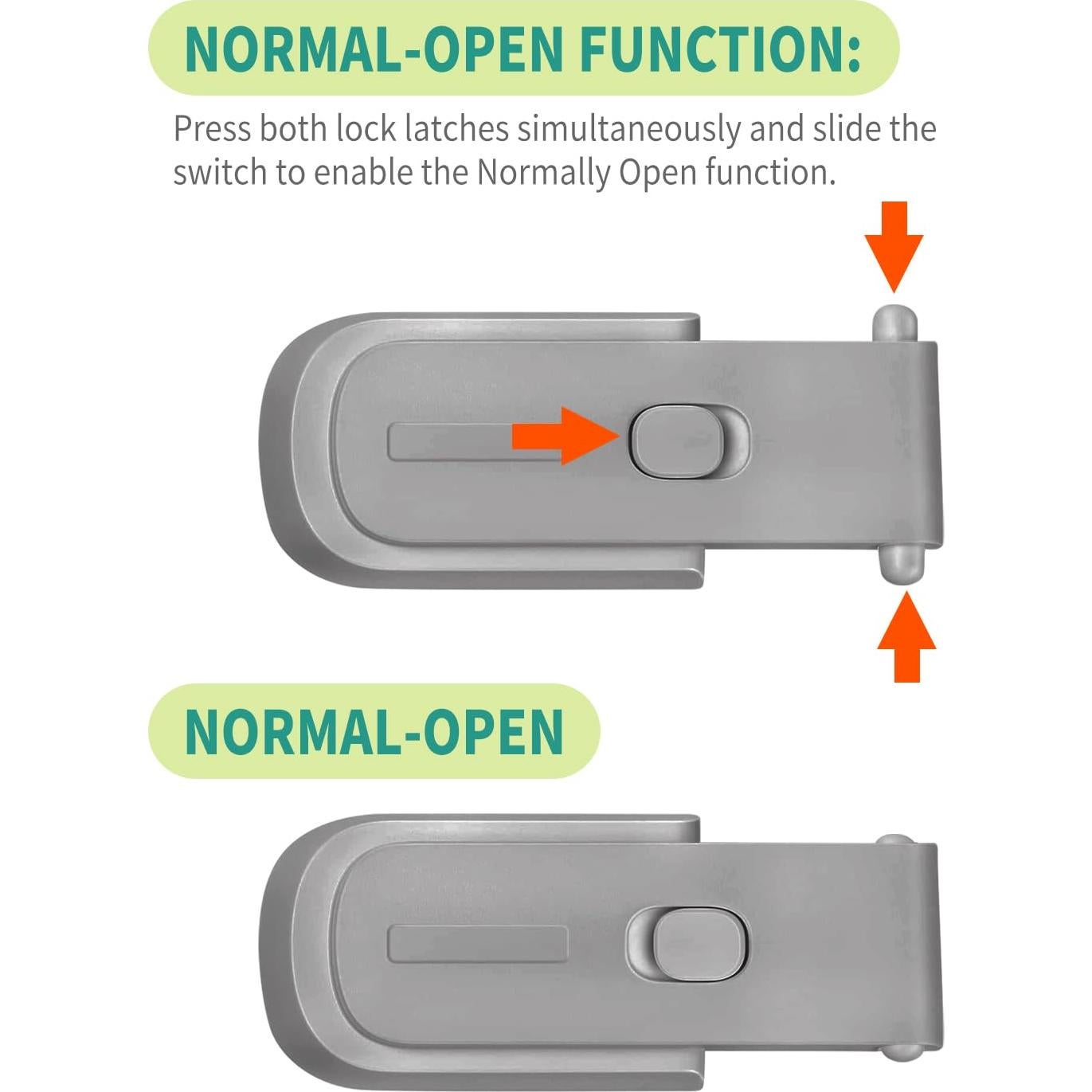 Pestillo de Seguridad para Refrigerador Qinzcp Gris 1pc