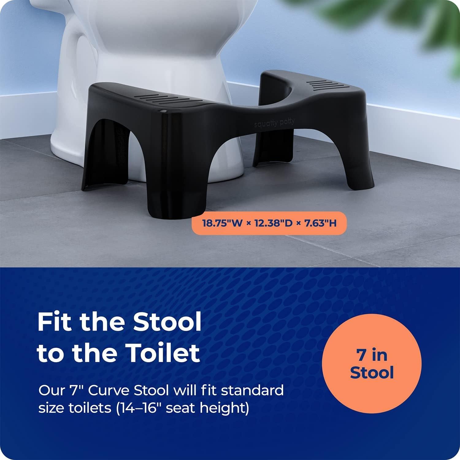 Taburete de Baño Squatty Potty Curve Negro 17.78 cm