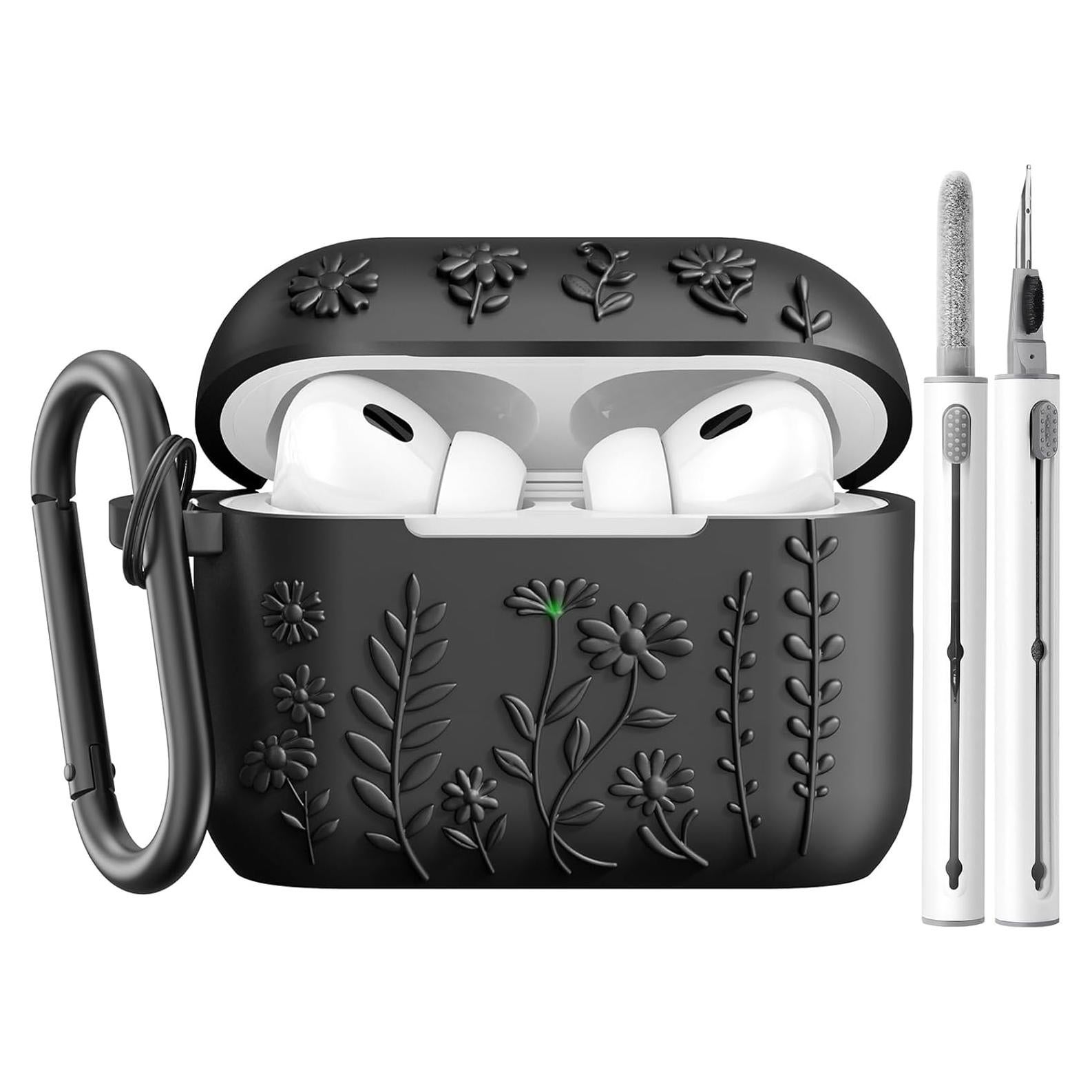 Funda Protectora AIRSPO para AirPods Pro 2da Gen Silicona Floral
