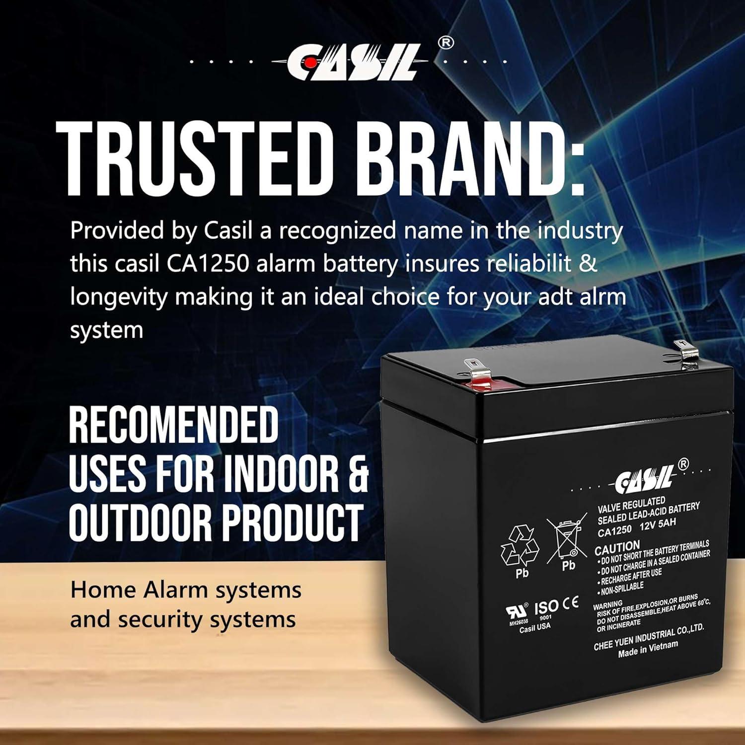 Batería de Alarma 12V 5Ah CA1250 SLA Chee Yuen