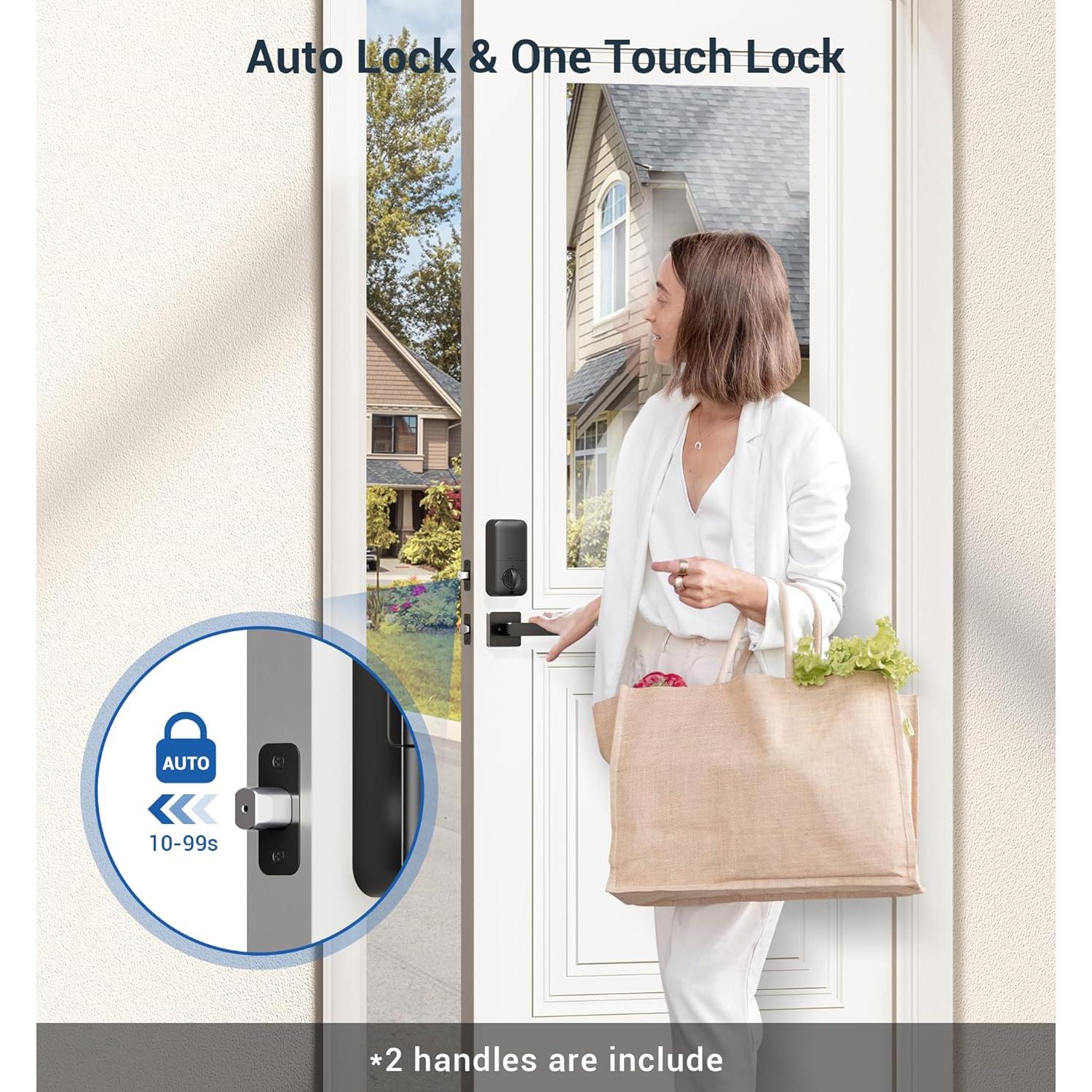 Cerradura de Puerta Biométrica Veise KS02D con Teclado y Manija