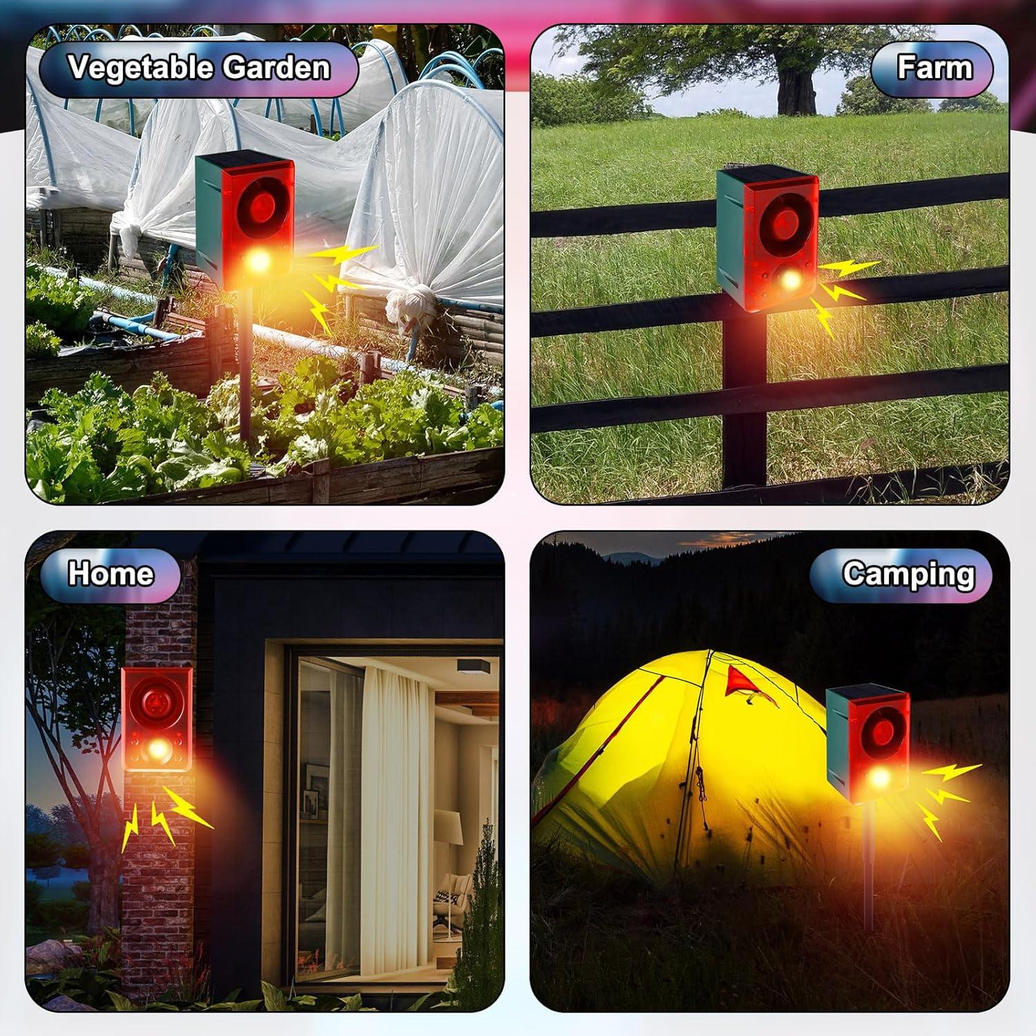 Alarma de Movimiento Solar Qualirey 2 Pcs con Sensor y Sonido