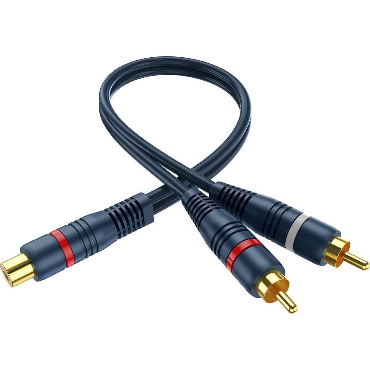 Divisor RCA 1 Femenino a 2 Masculinos DteeDck - Paquete de 2