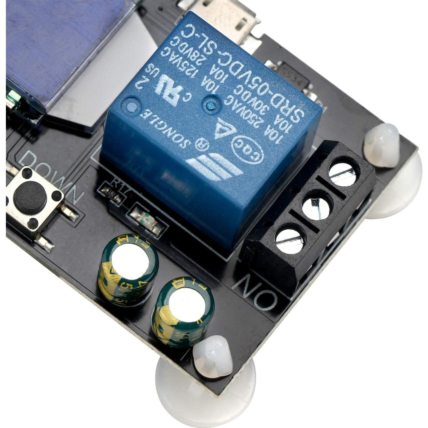 Relé de Retardo de Tiempo DROK 5V/12V/24V Ajustable LCD