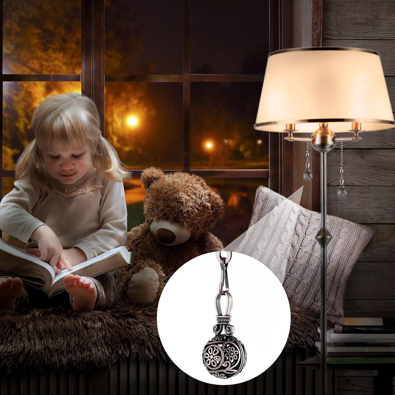 4 Cadenas de Tirar para Ventilador de Techo Yaomiao 34 cm Cobre Negro