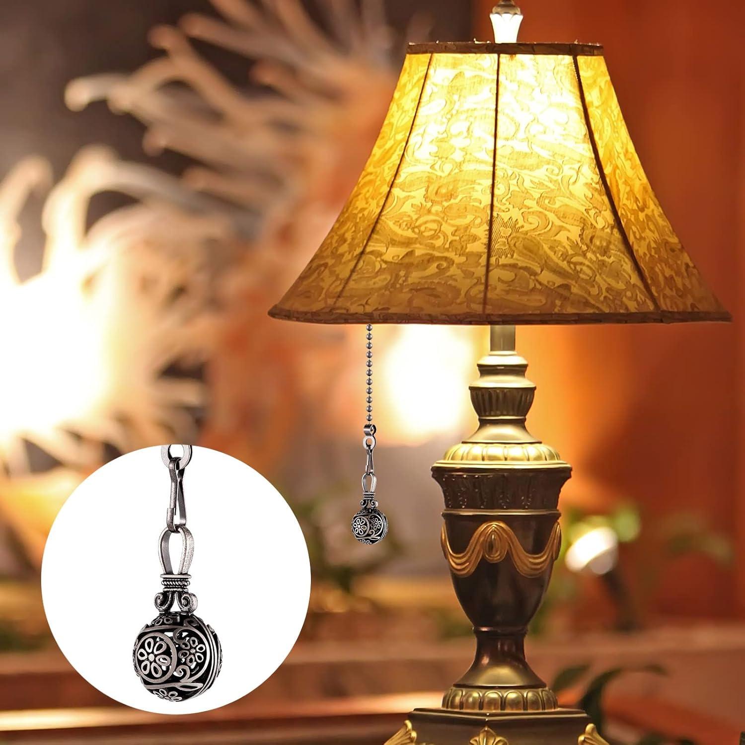 4 Cadenas de Tirar para Ventilador de Techo Yaomiao 34 cm Cobre Negro