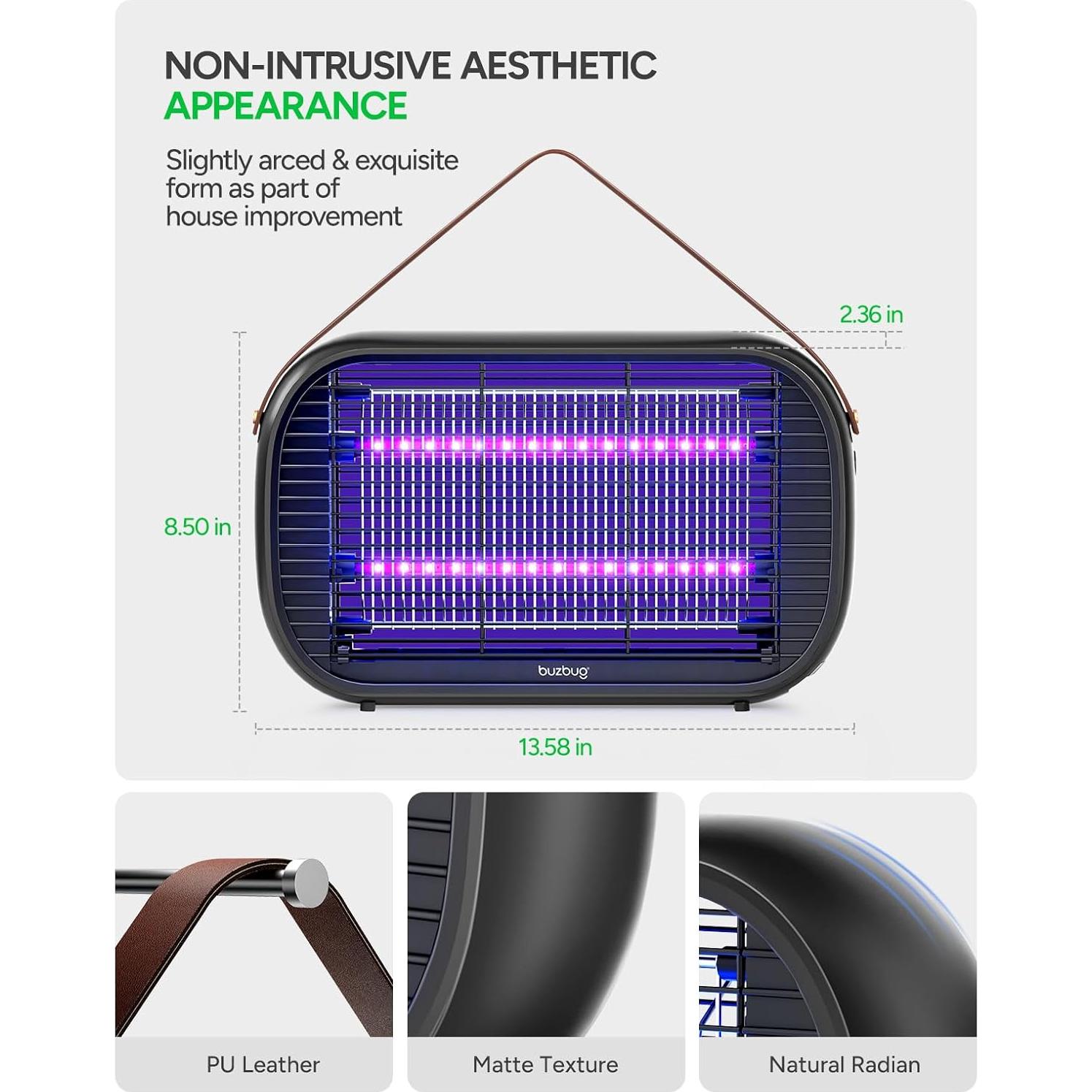 Zapper de Insectos Buzbug MA015B LED 5W Negro 10 Años