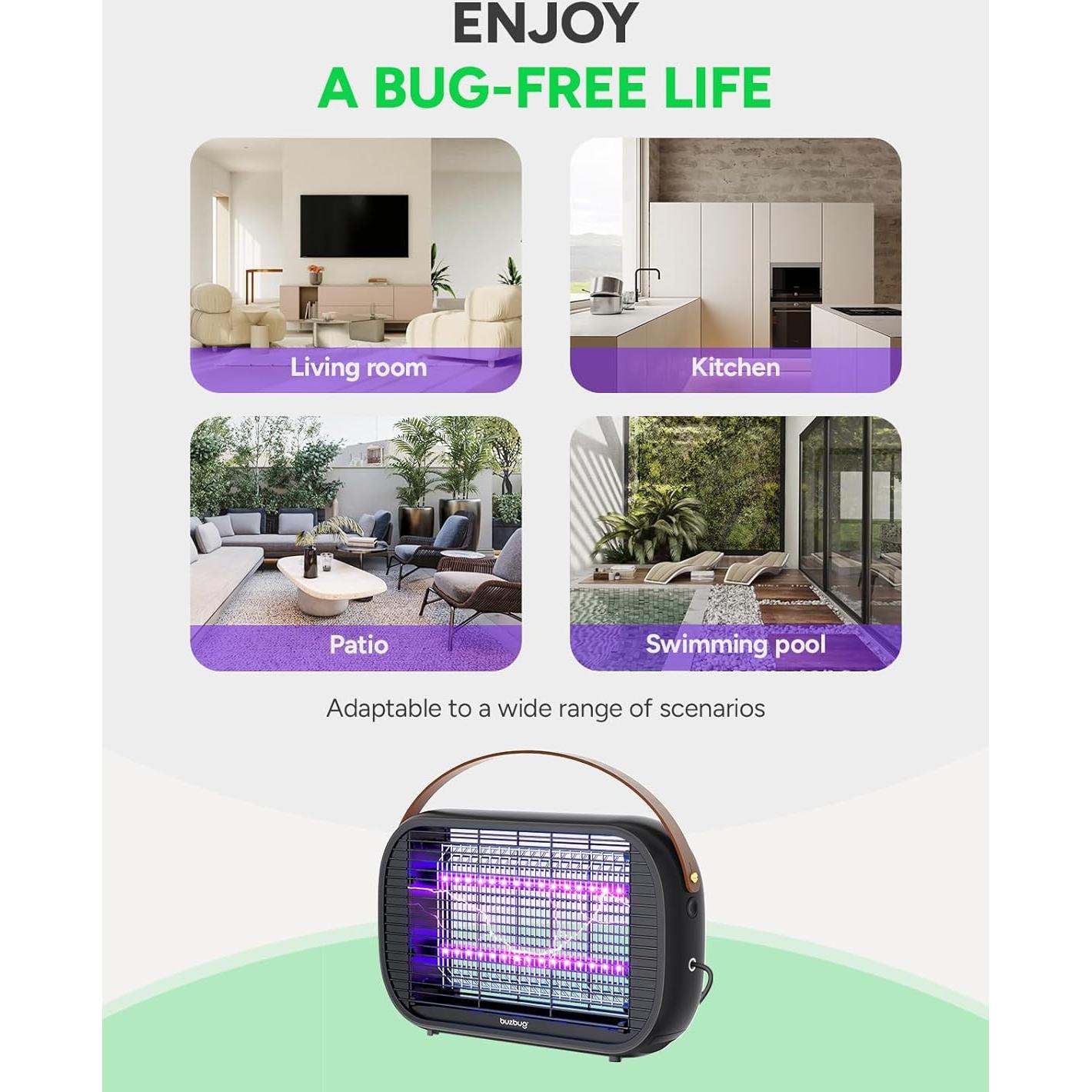 Zapper de Insectos Buzbug MA015B LED 5W Negro 10 Años