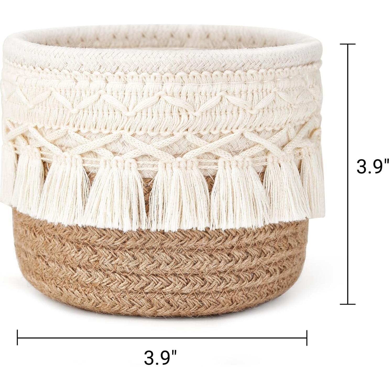 Organizador de Brochas de Maquillaje Mkono - Juego de 2 Cestas Boho