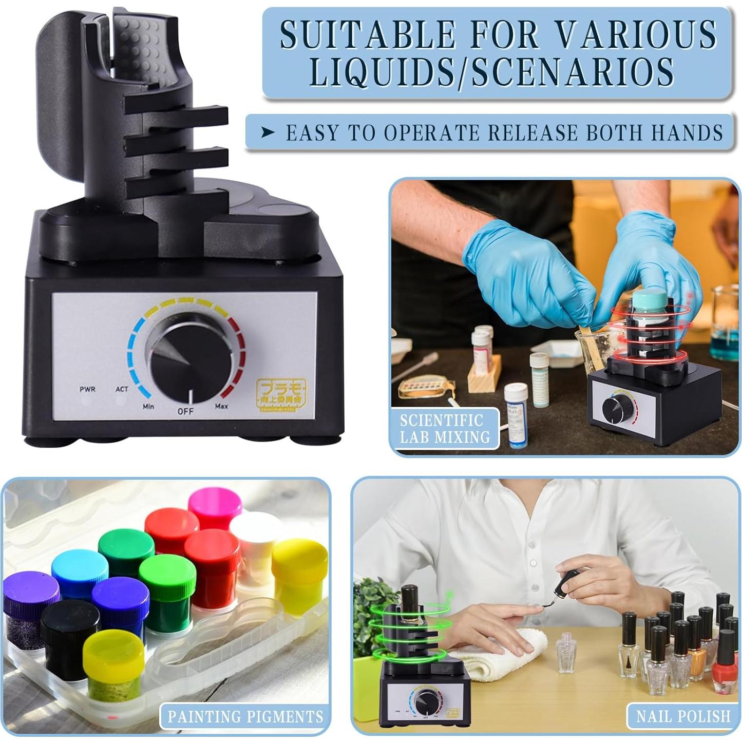 Mini Mezclador Vortex YTQHERQR, Sin Manos, 300-2400rpm, 10-100ml