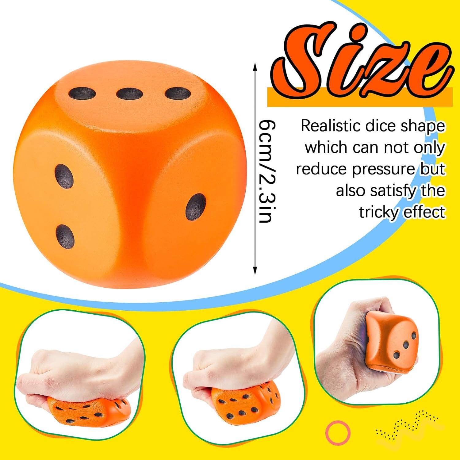 Dados Gigantes de Espuma Zomiboo 2 Pcs 5.8 cm Alivio Estrés