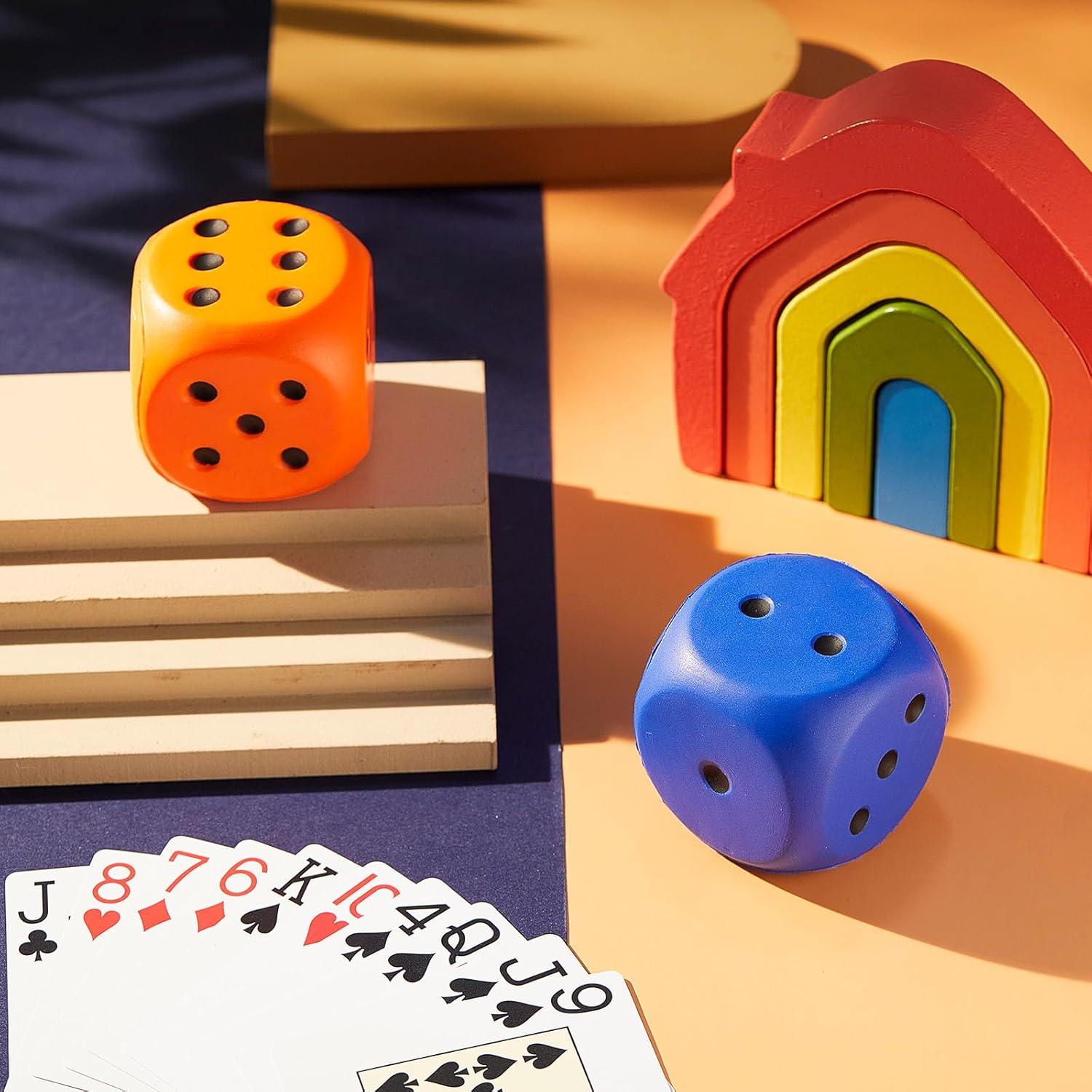 Dados Gigantes de Espuma Zomiboo 2 Pcs 5.8 cm Alivio Estrés