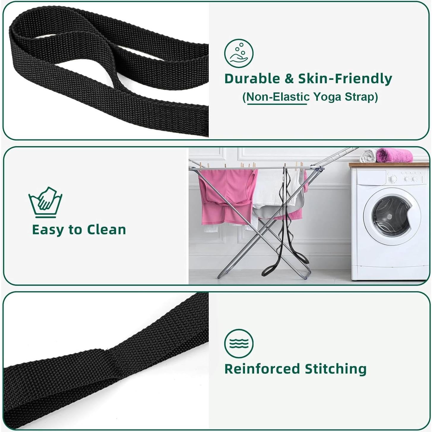 Correa de Estiramiento Abiarst para Yoga y Pilates 190.5 cm