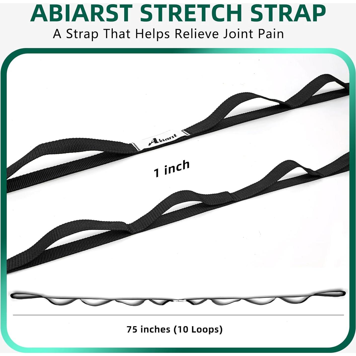 Correa de Estiramiento Abiarst para Yoga y Pilates 190.5 cm