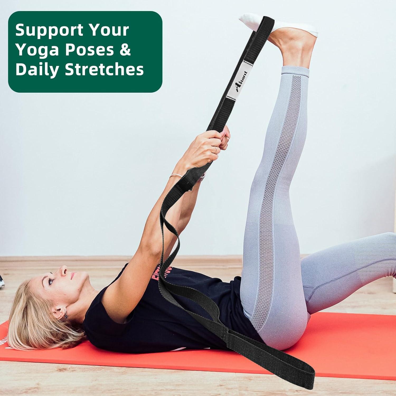 Correa de Estiramiento Abiarst para Yoga y Pilates 190.5 cm