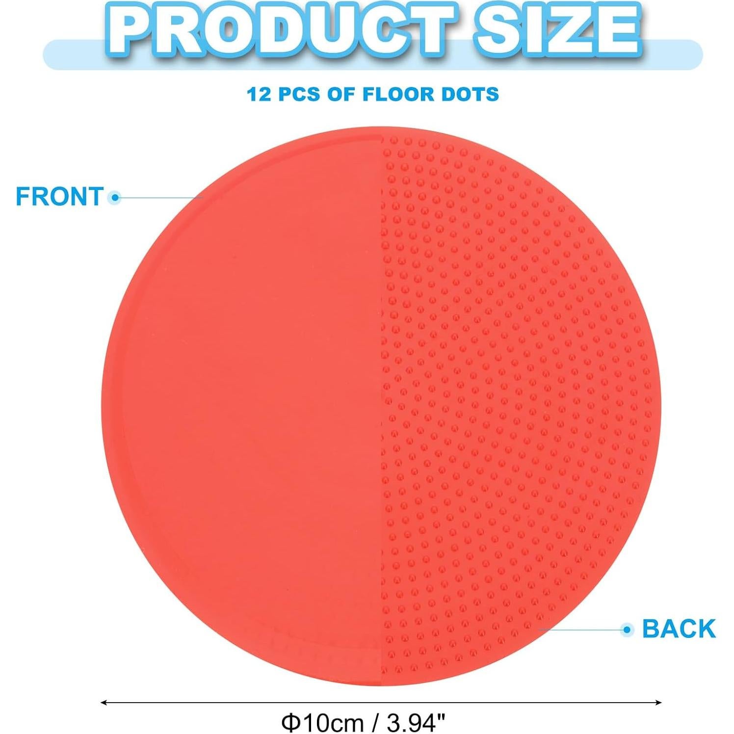 Marcadores de Piso Antideslizantes PATIKIL 10 cm - 12 Piezas