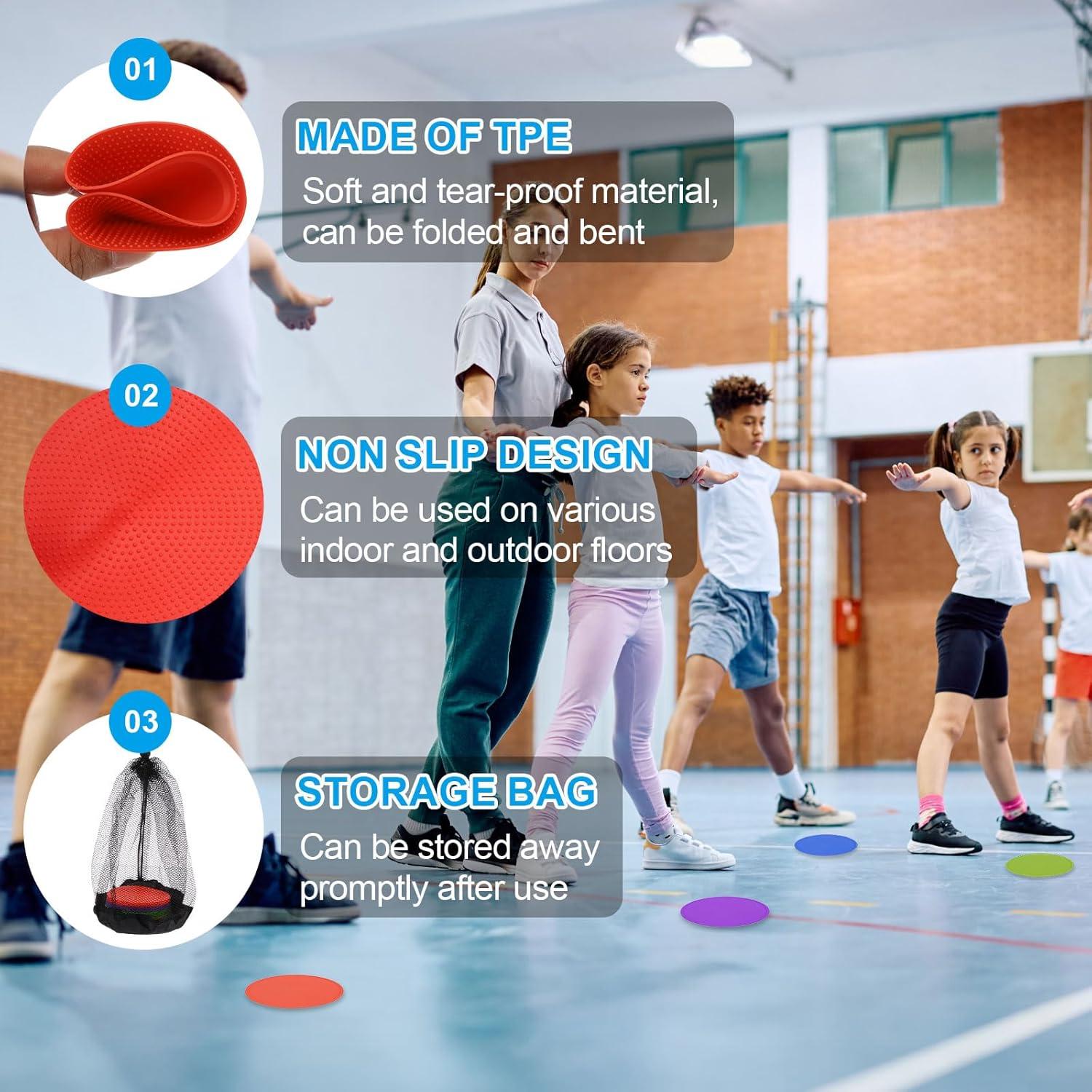 Marcadores de Piso Antideslizantes PATIKIL 10 cm - 12 Piezas