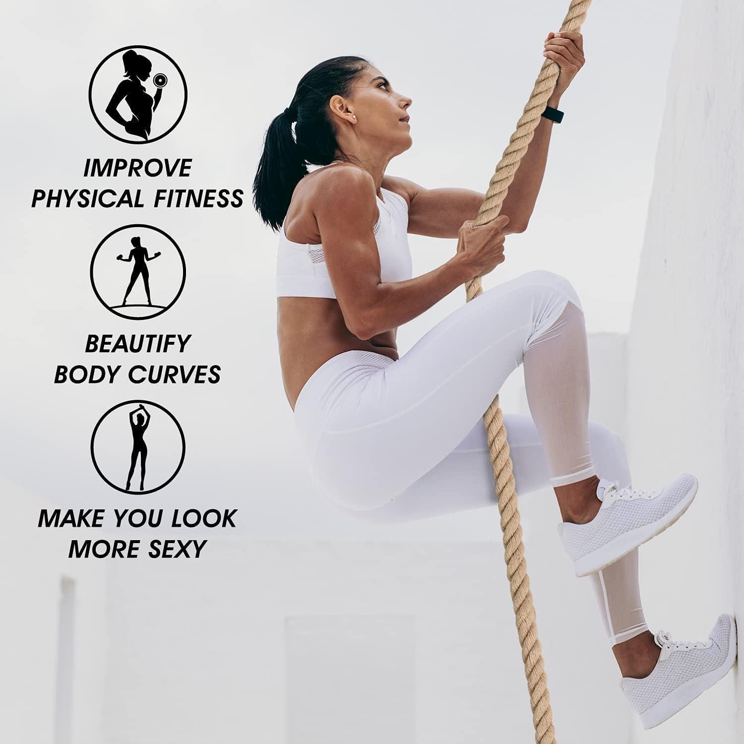 Cuerda de Escalada Yes4All 3.05m Yute 1.5" para Fitness