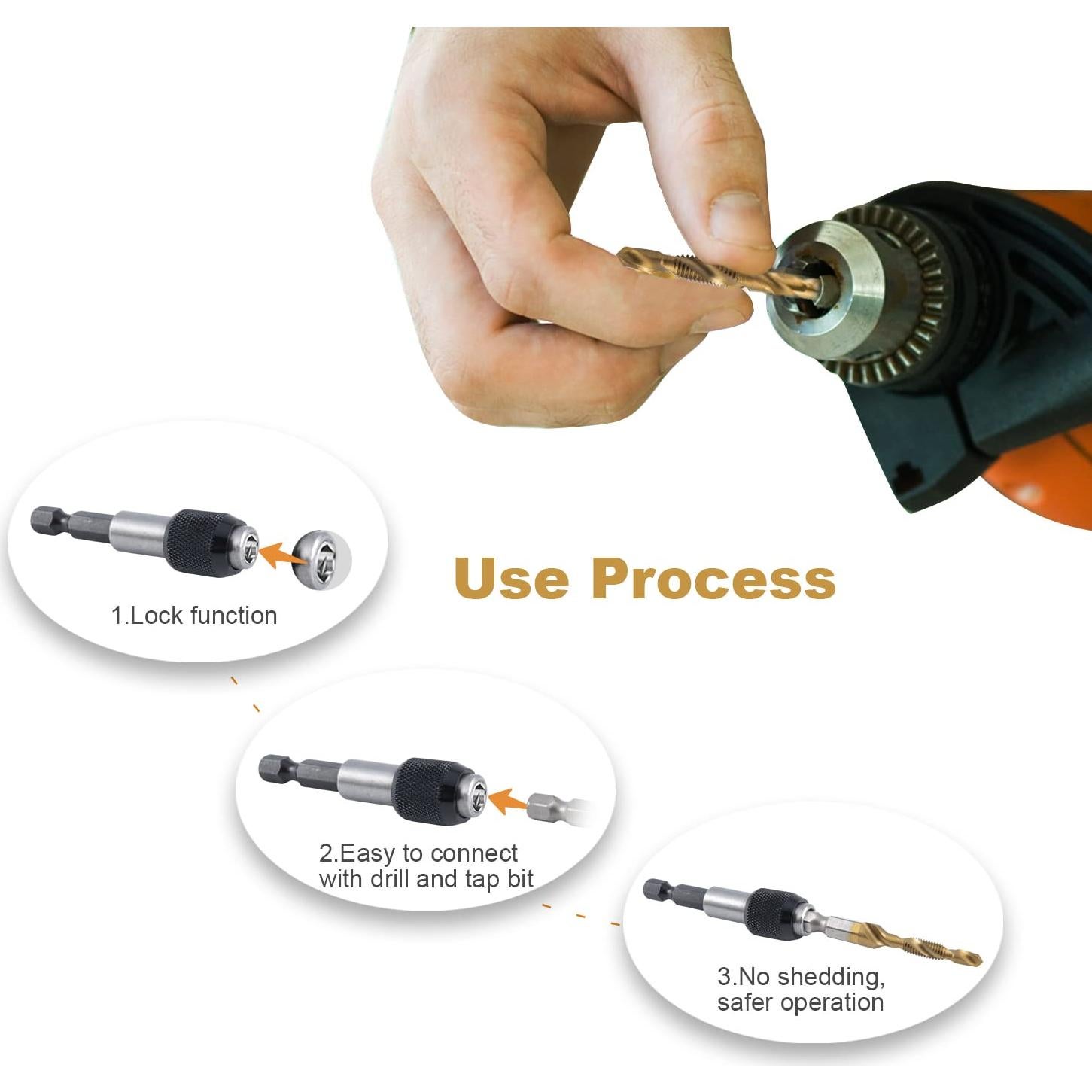 Juego de Brocas y Machos de Titanio HIDOTOL 13 Piezas