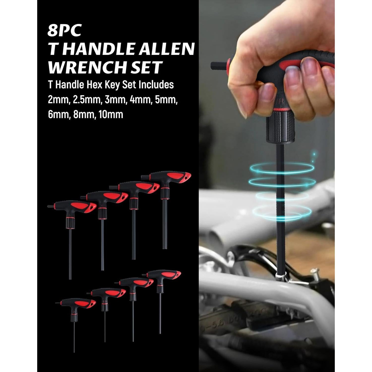 Juego de Llaves Allen T Lichamp Métrico 8 Piezas 2-10mm