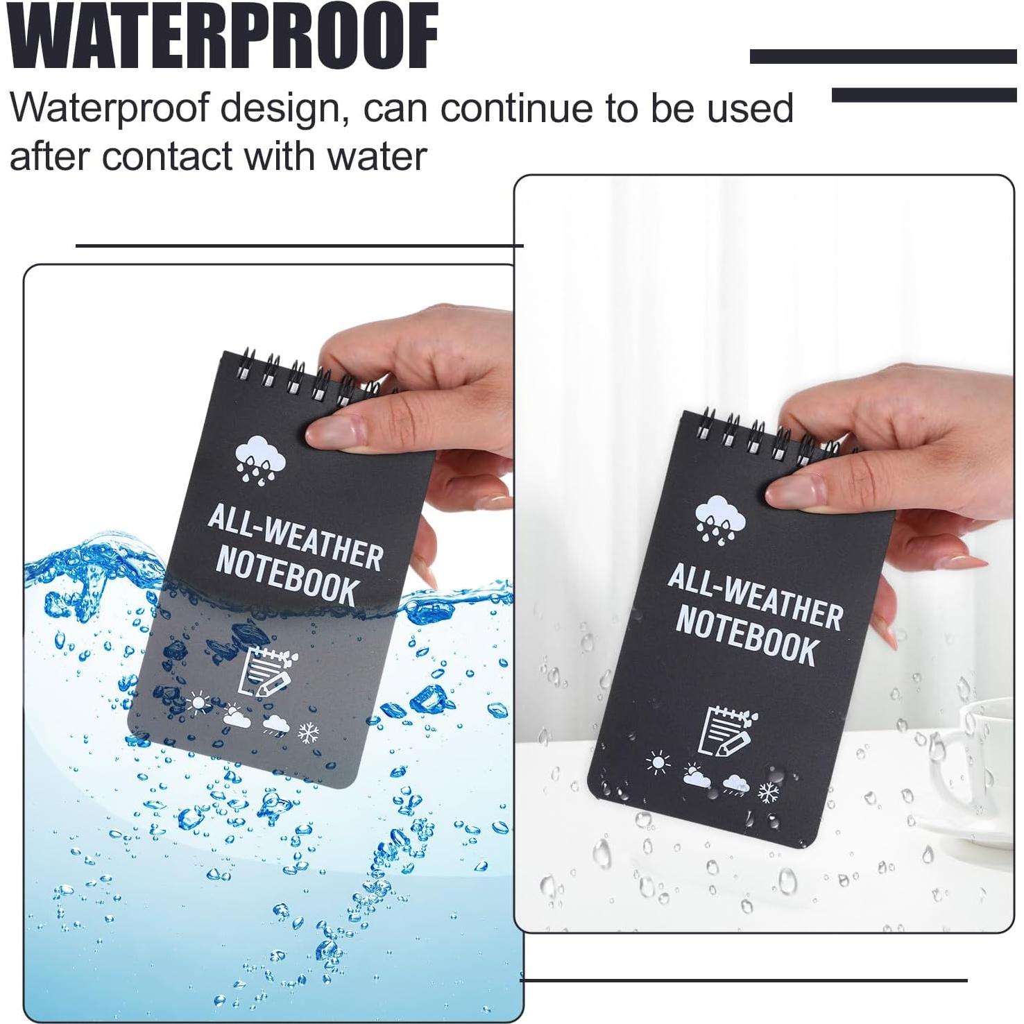 Paquete de 6 Bloc de Notas Impermeables Qiuruoo 7.6x12.7 cm