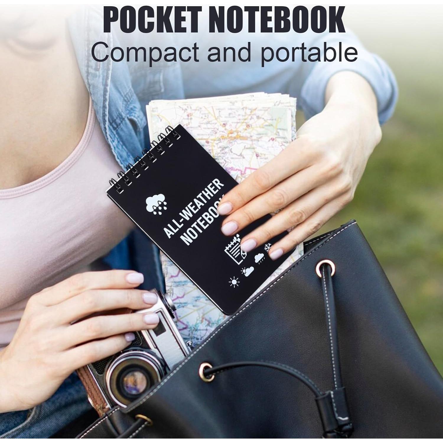 Paquete de 6 Bloc de Notas Impermeables Qiuruoo 7.6x12.7 cm