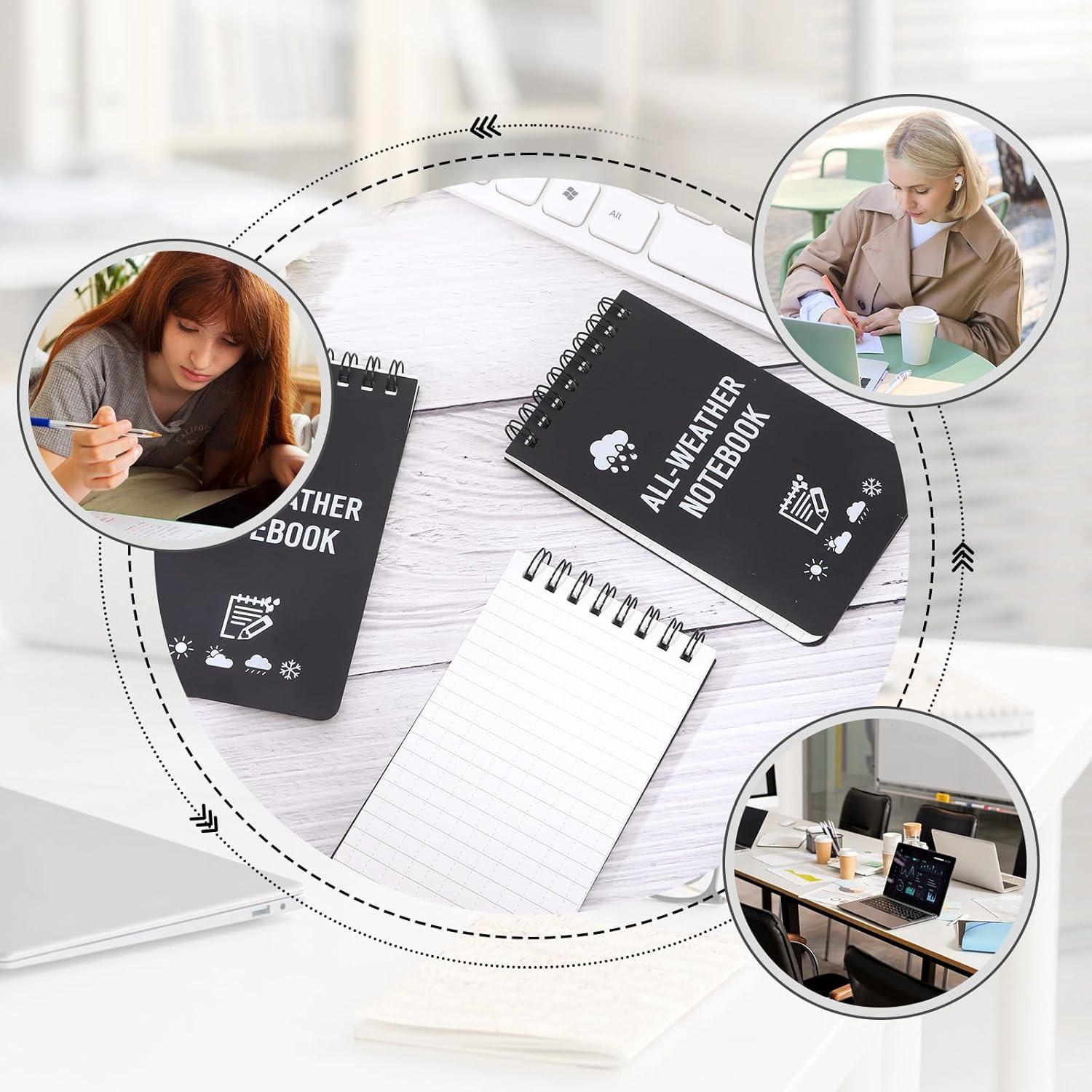 Paquete de 6 Bloc de Notas Impermeables Qiuruoo 7.6x12.7 cm