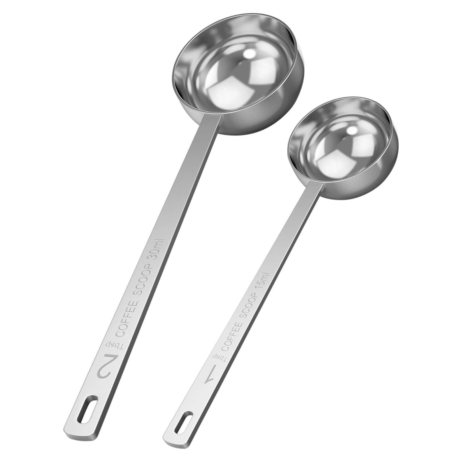 Juego de Cucharas Medidoras Orblue Acero Inoxidable 15ml y 30ml