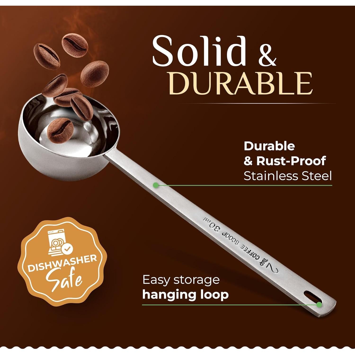 Juego de Cucharas Medidoras Orblue Acero Inoxidable 15ml y 30ml