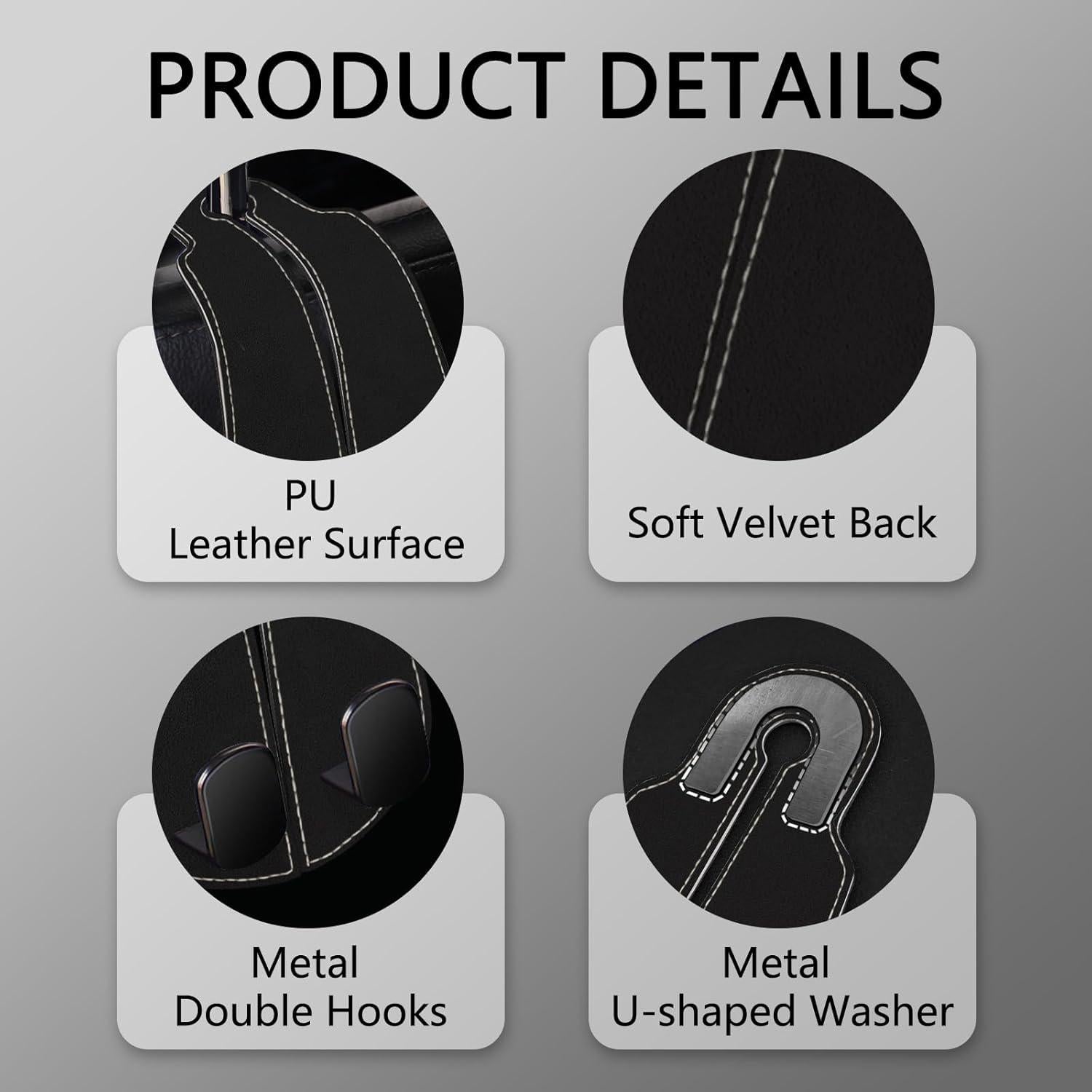 Ganchos de Almacenamiento para Asiento de Auto Blusabaca 2 Pcs