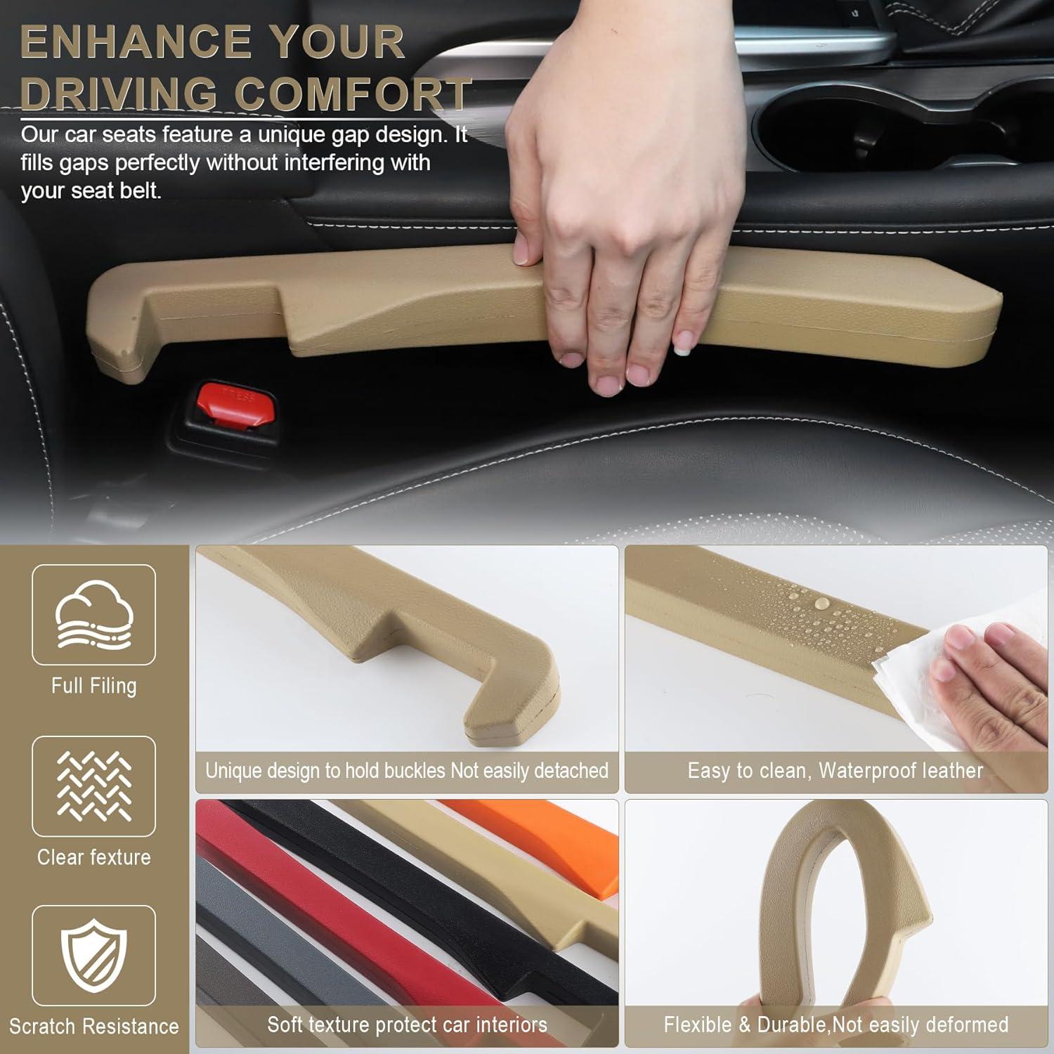 Relleno Espacio Asientos Coche UREHEPO Beige 40x5.4 cm