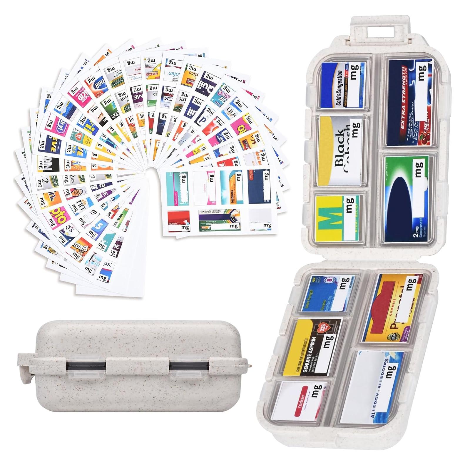 Organizador de Pastillas Grande Shiritany con 189 Etiquetas