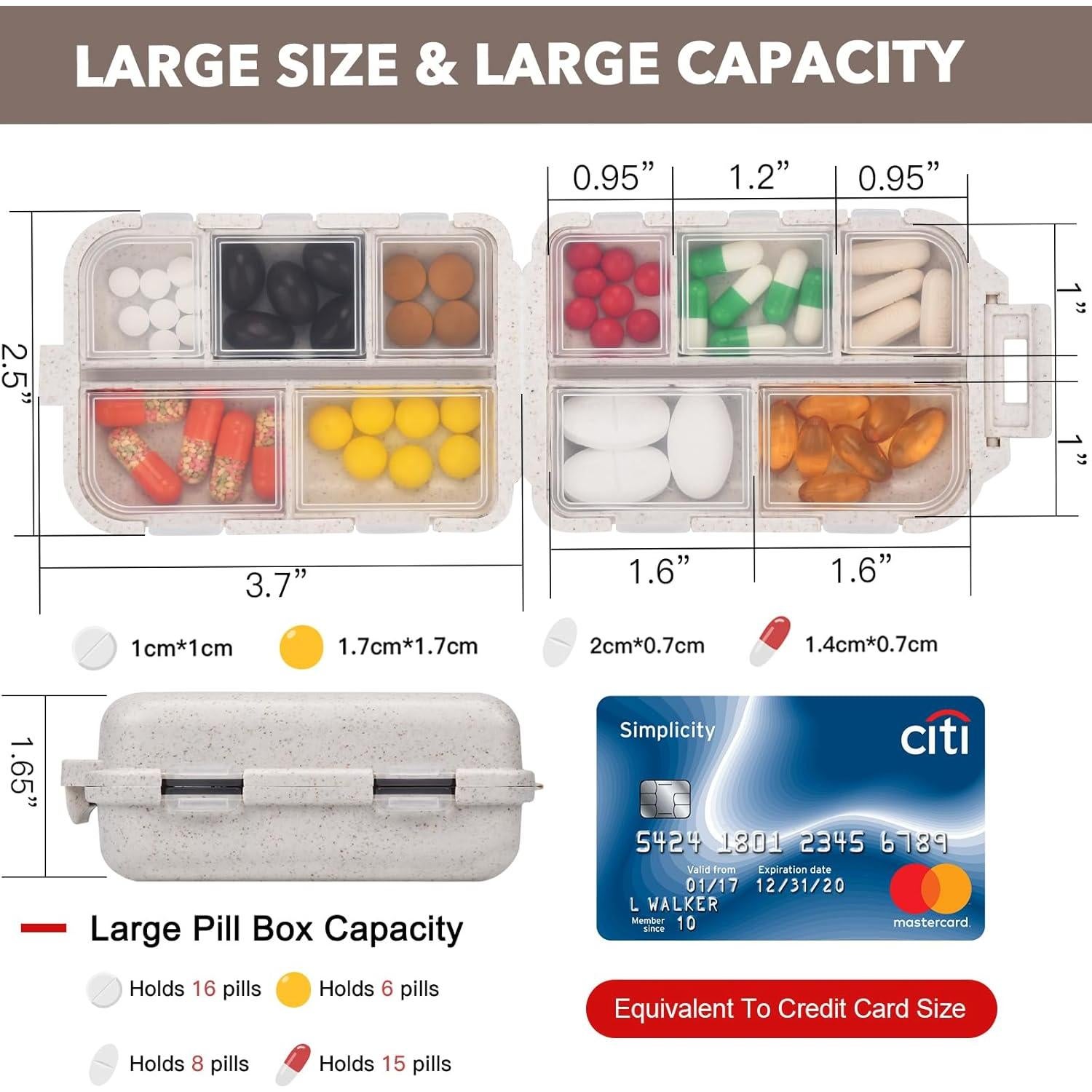 Organizador de Pastillas Grande Shiritany con 189 Etiquetas