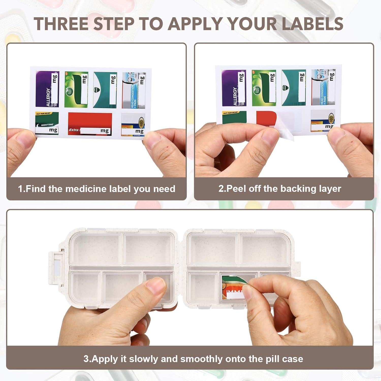 Organizador de Pastillas Grande Shiritany con 189 Etiquetas