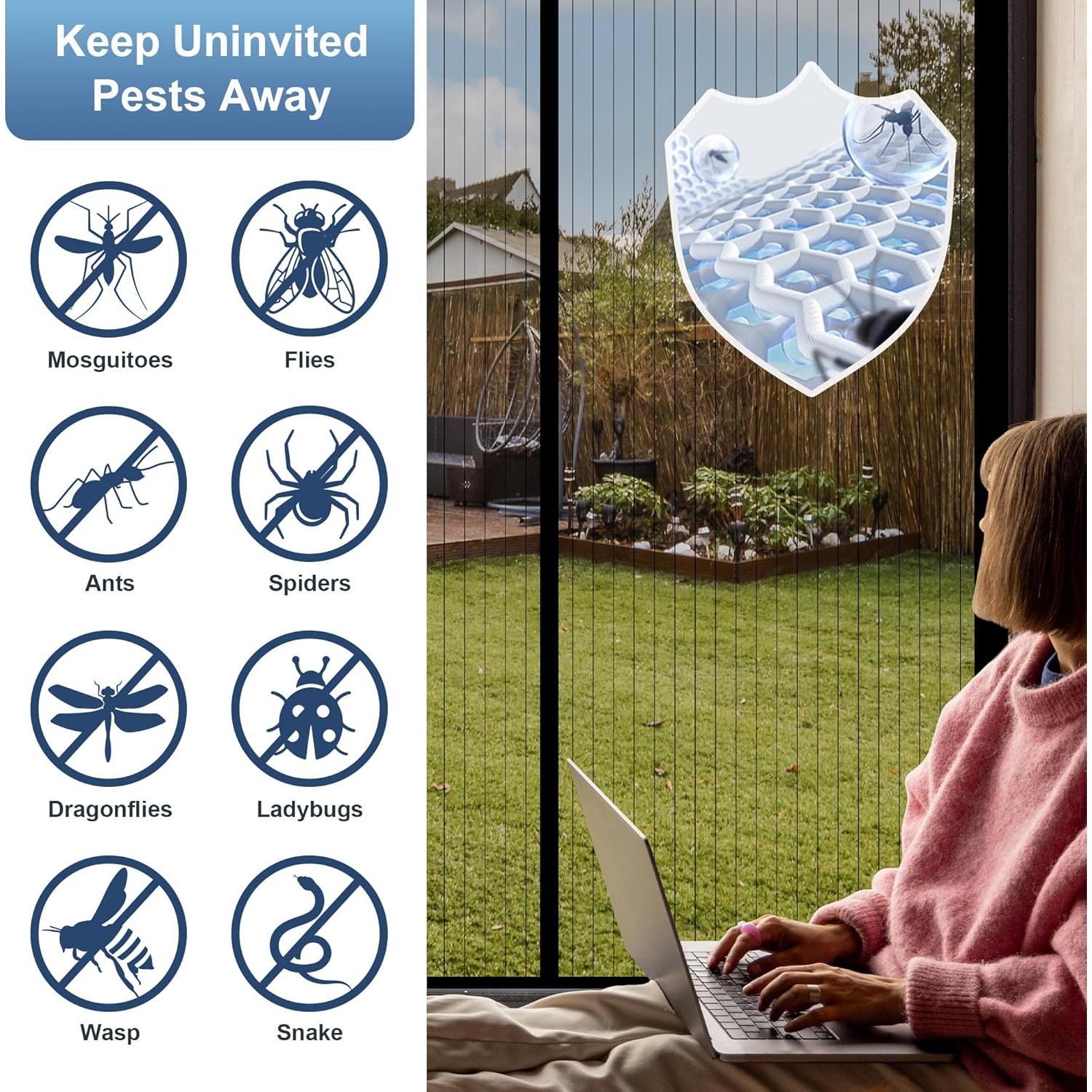 Malla de Puerta Magnética METAONLY 36x83 cm Antimosquitos