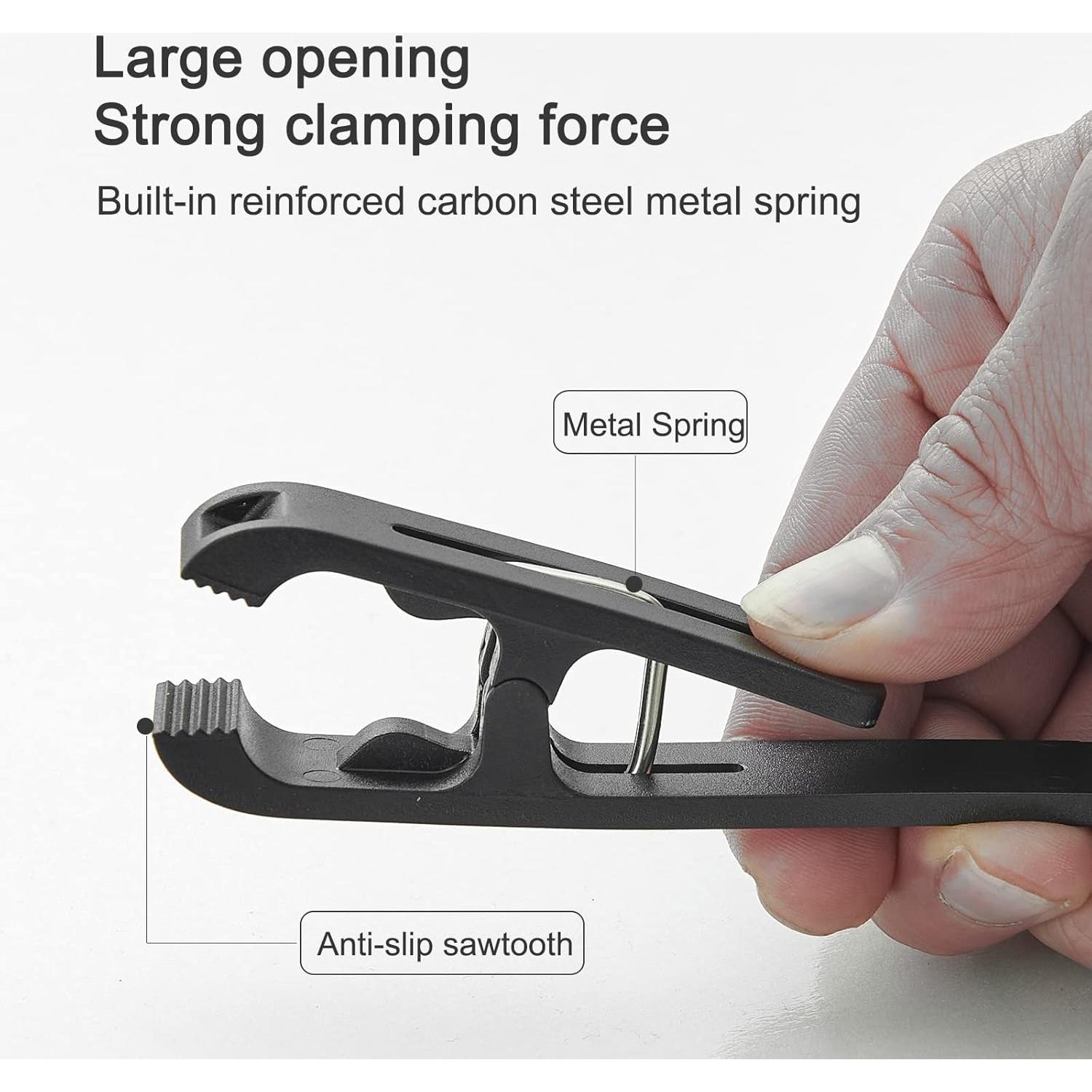 Pinzas de Ropa Grandes MaxSparkling Life 4 Pcs Plástico Negro Verde