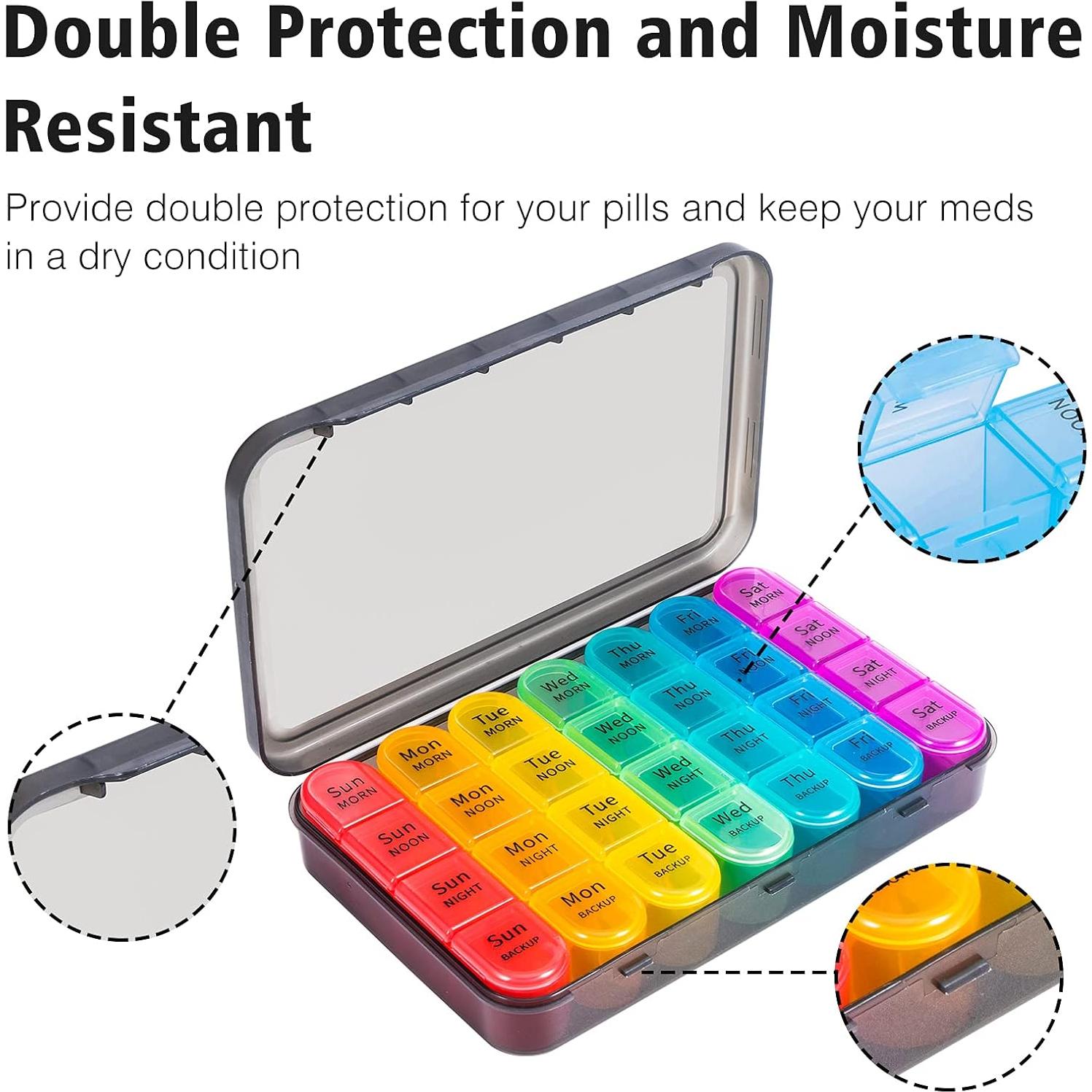 Organizador de Pastillas Semanal Daviky 4 Veces al Día - Grande