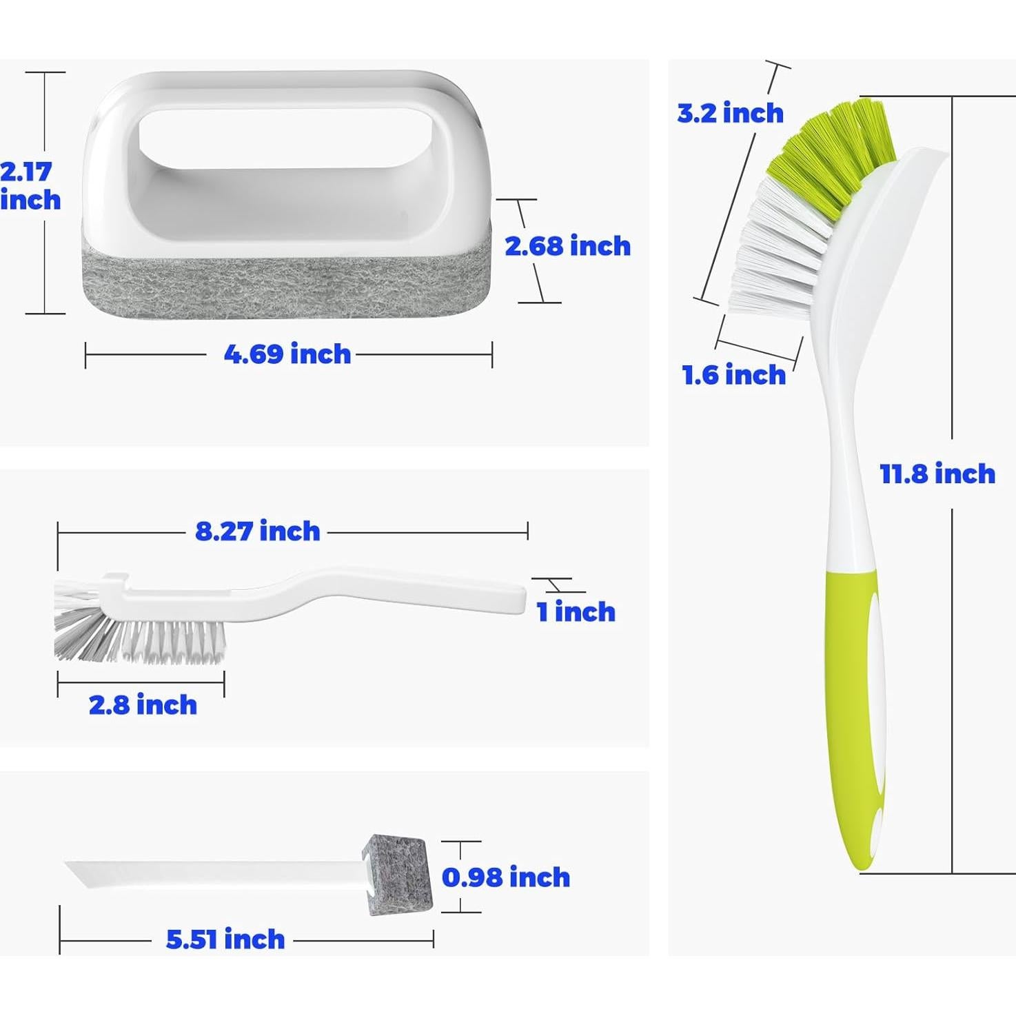 Conjunto de Cepillos de Limpieza Holikme 6 Piezas Amarillo