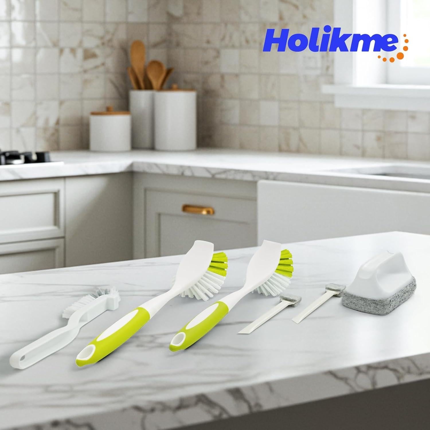 Conjunto de Cepillos de Limpieza Holikme 6 Piezas Amarillo