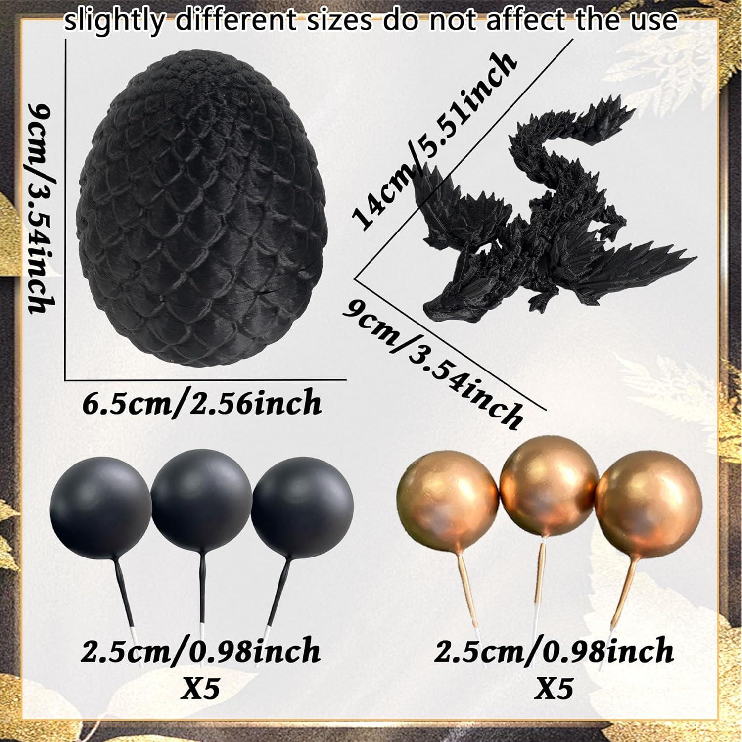 Huevo de Dragón 3D Decoración Pastel Fantasía Suministros Fiesta