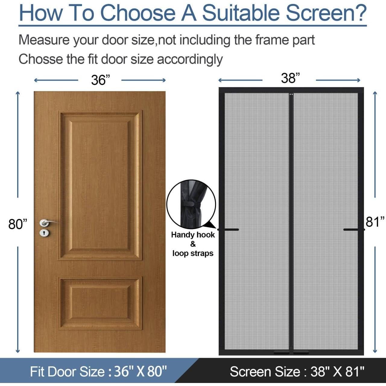 Puerta de Pantalla Magnética Okayavo 36x80 cm Malla Reforzada