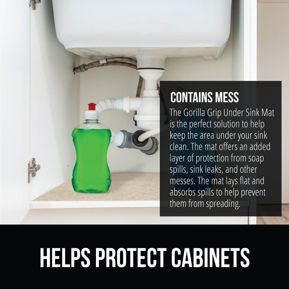 Forro Impermeable Gorilla Grip 61x61cm Beige Antideslizante