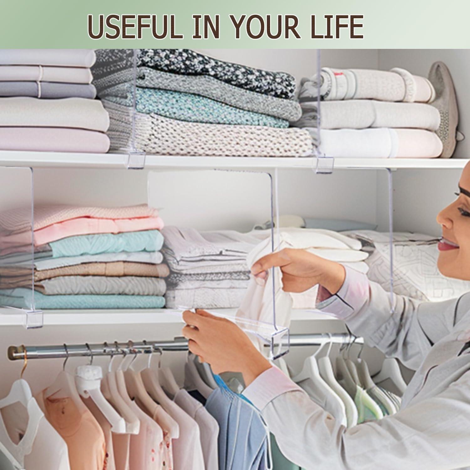 Divisores de Estante Acrílico LILIYAB 12Pcs para Closet