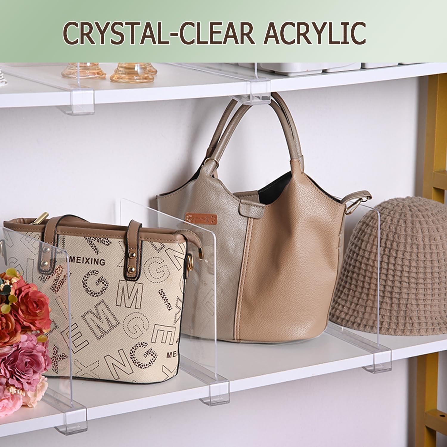 Divisores de Estante Acrílico LILIYAB 12Pcs para Closet