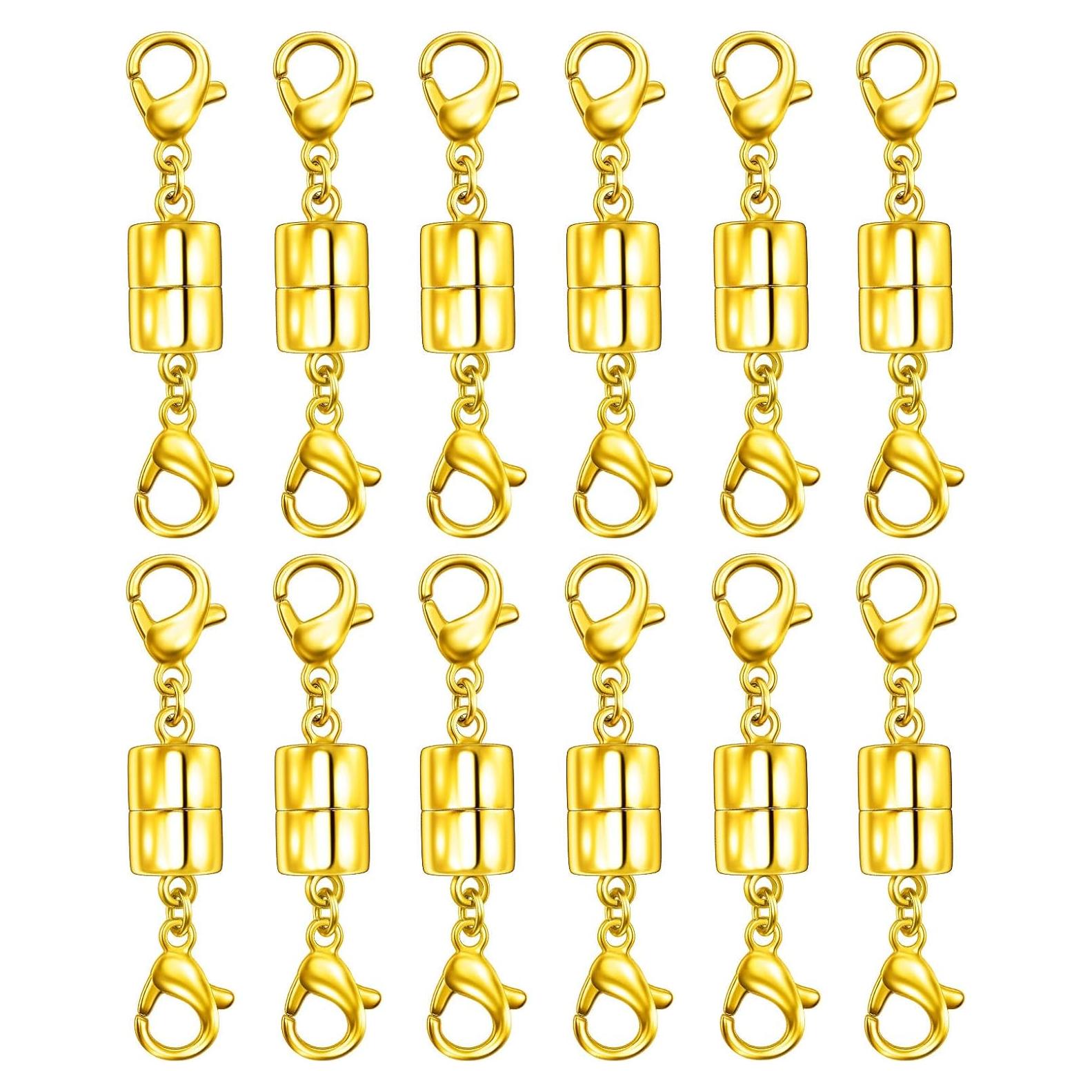 Cierres Magnéticos Doble Langosta Qulltk 12Pcs Oro 14K