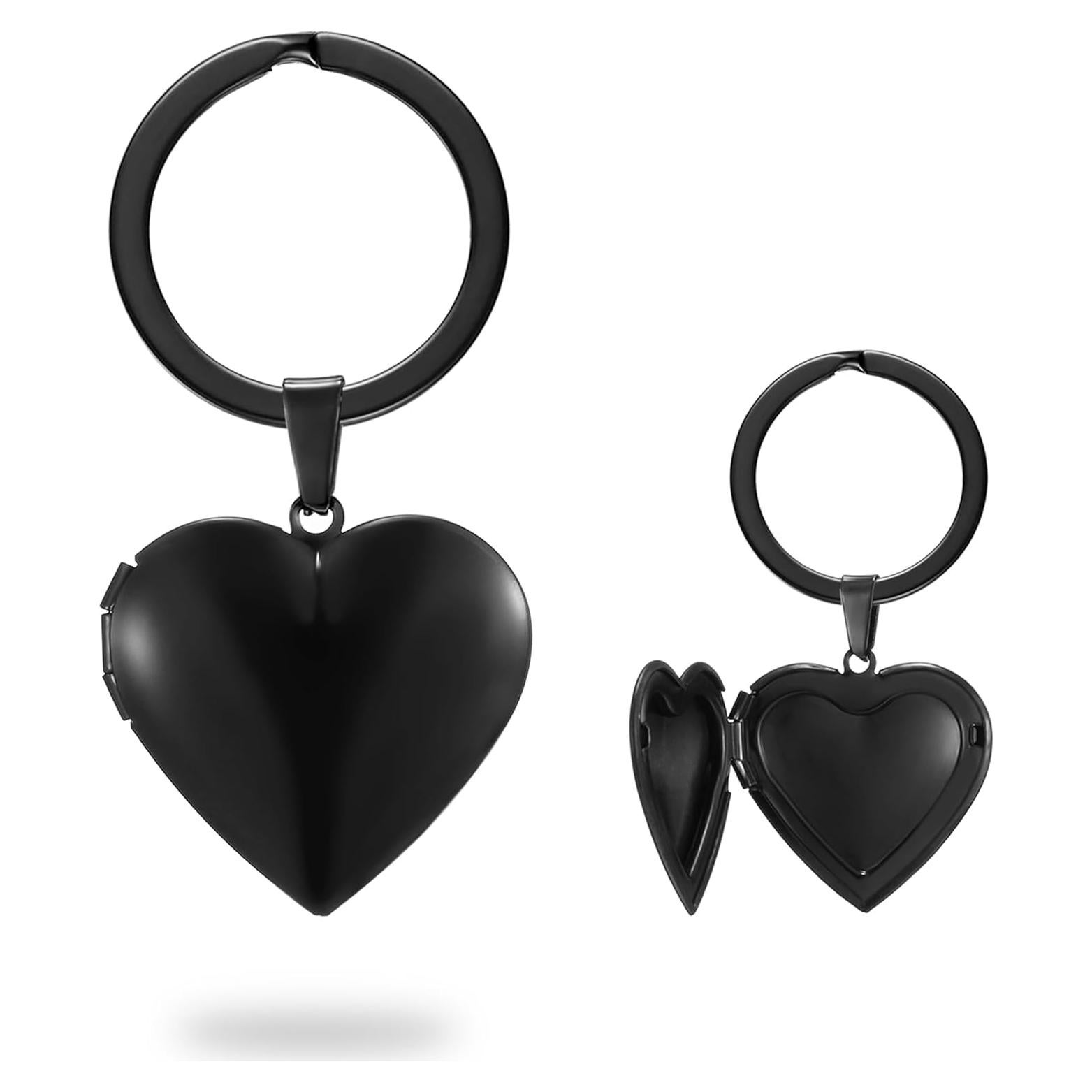 Llavero de Corazón Plateado PHOCKSIN con Locket para Fotos