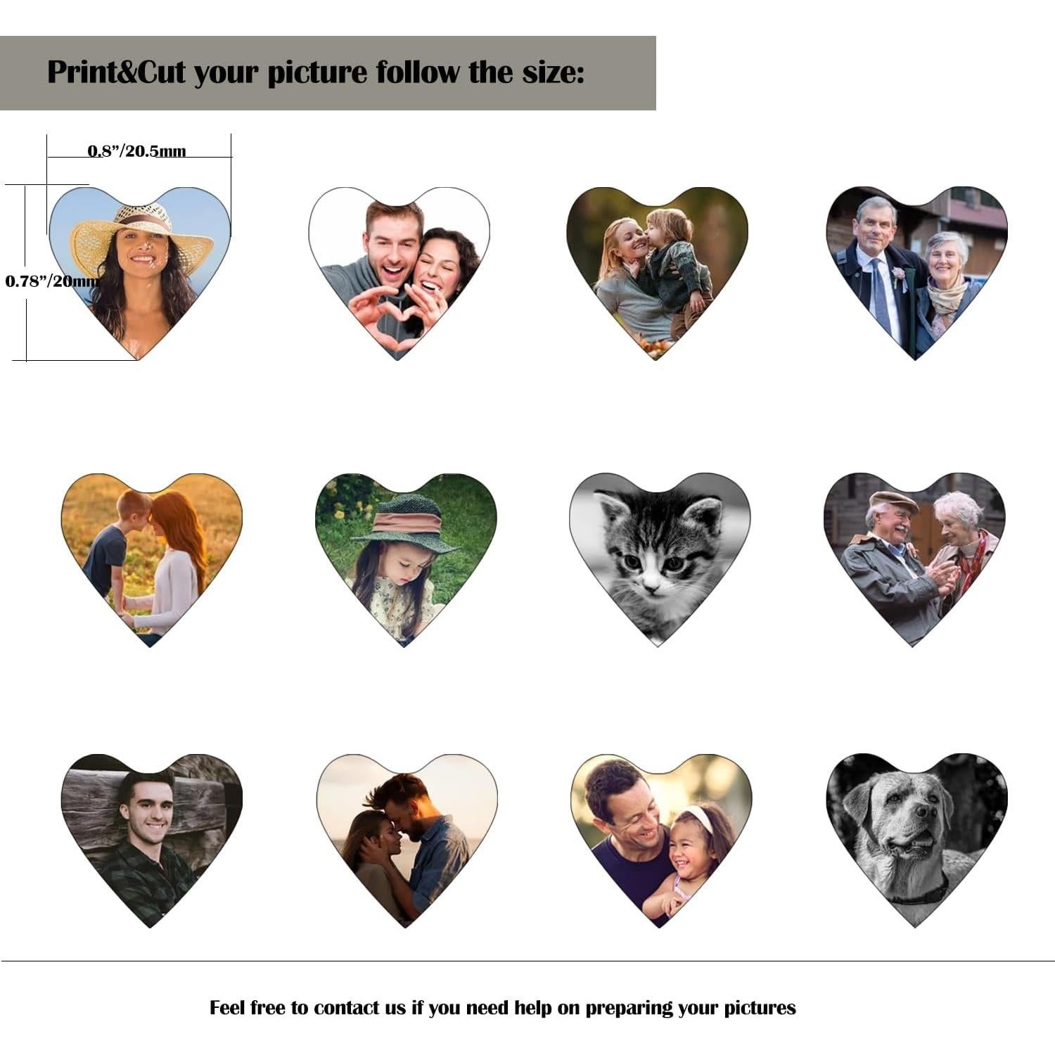 Llavero de Corazón Plateado PHOCKSIN con Locket para Fotos