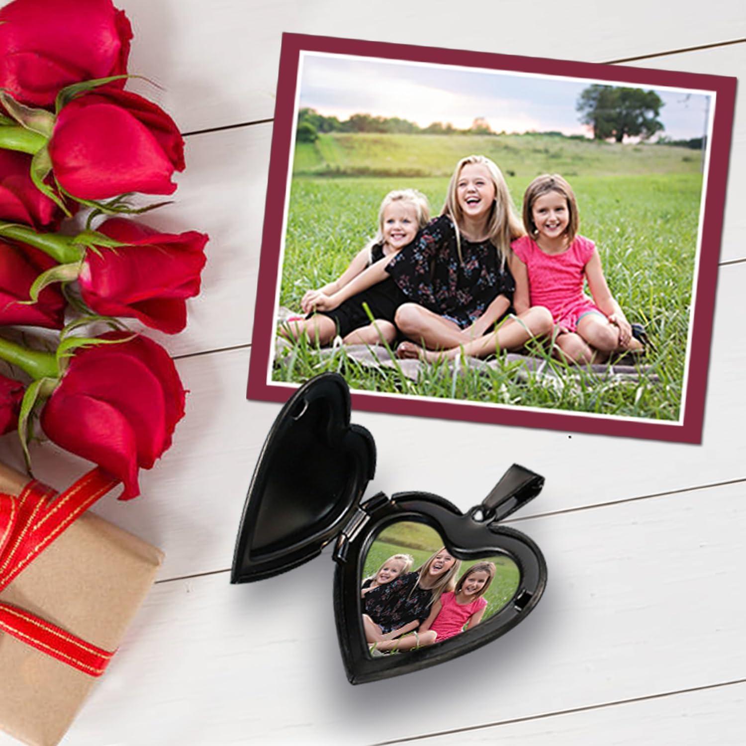 Llavero de Corazón Plateado PHOCKSIN con Locket para Fotos