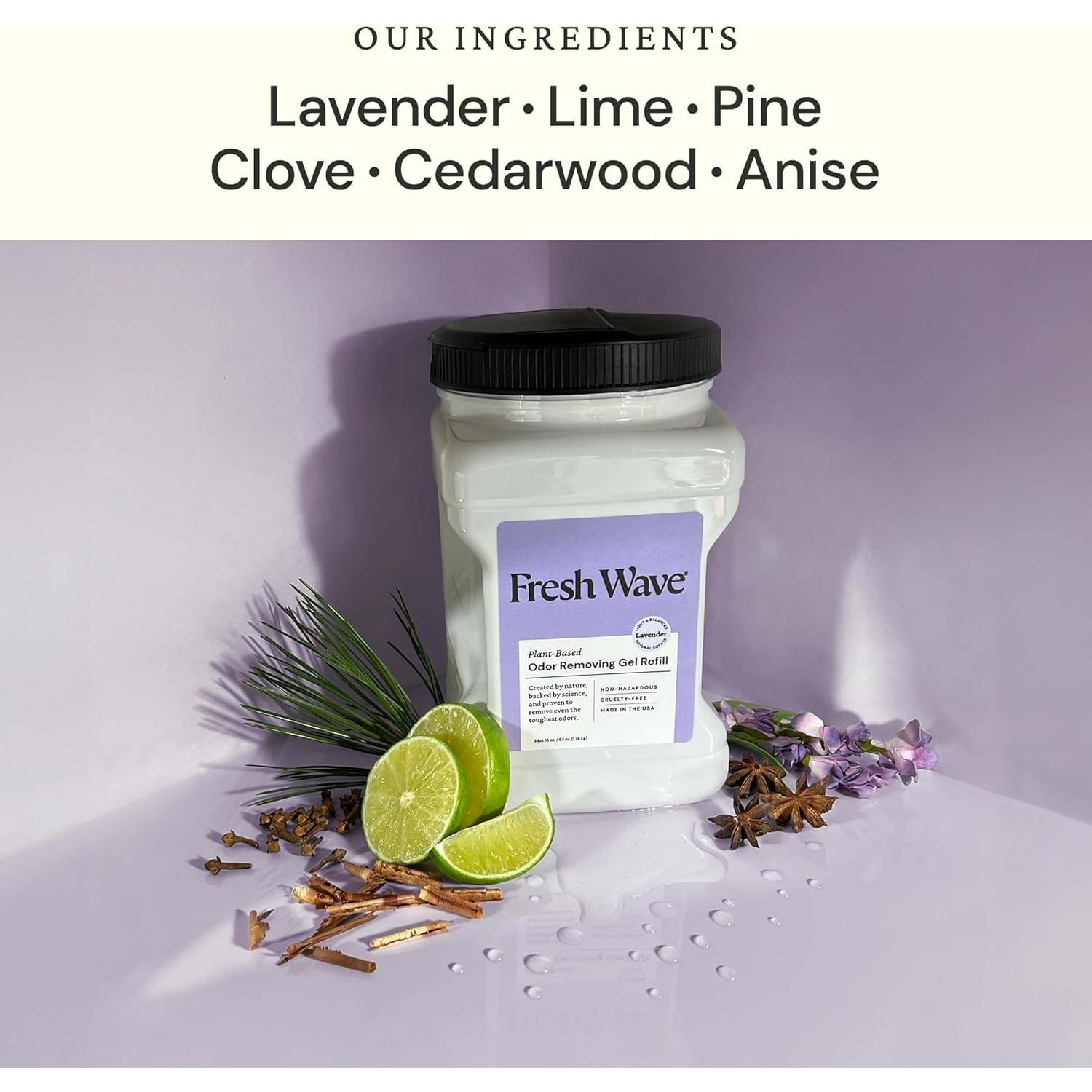 Recarga Gel Eliminador de Olores Fresh Wave Lavanda 1.89L