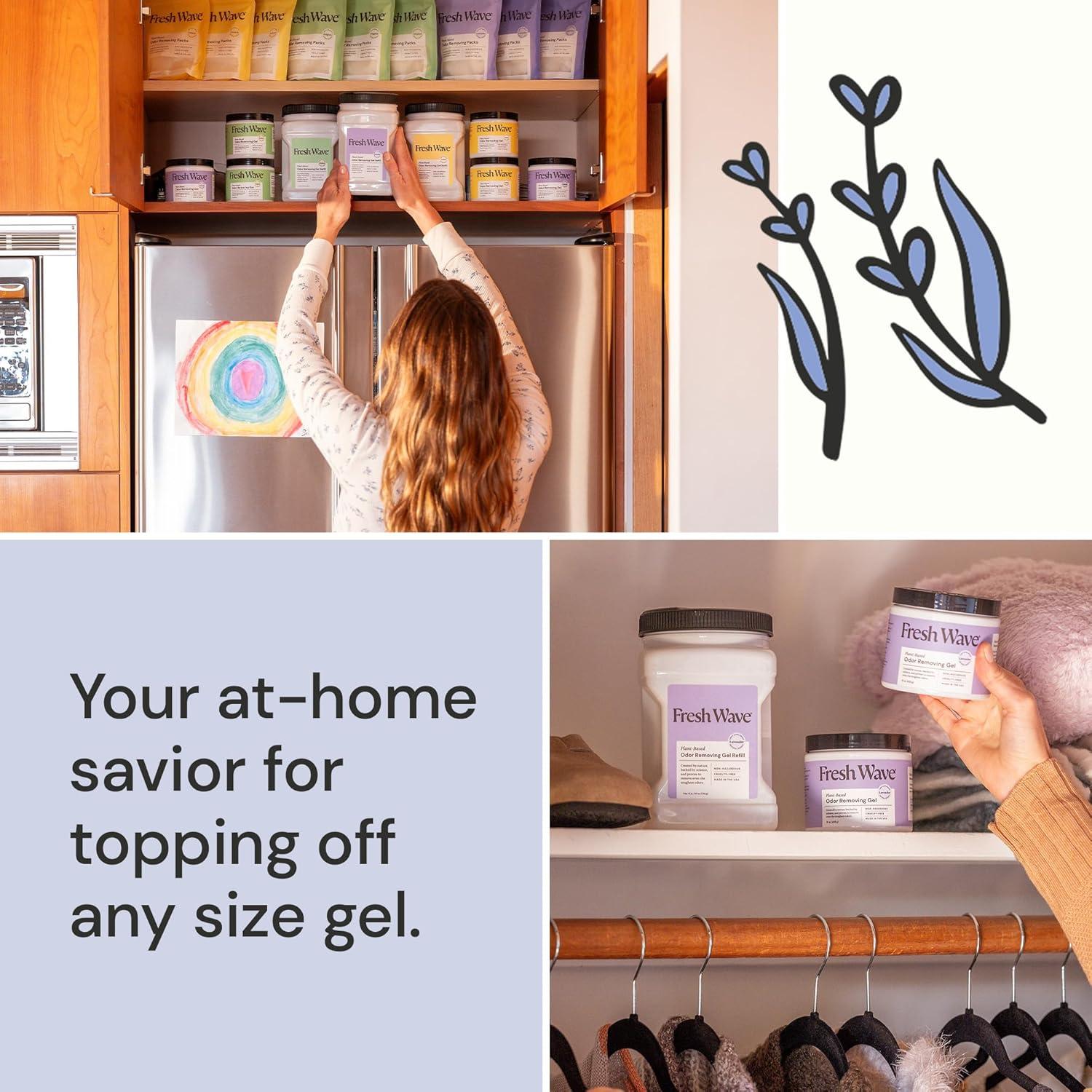 Recarga Gel Eliminador de Olores Fresh Wave Lavanda 1.89L